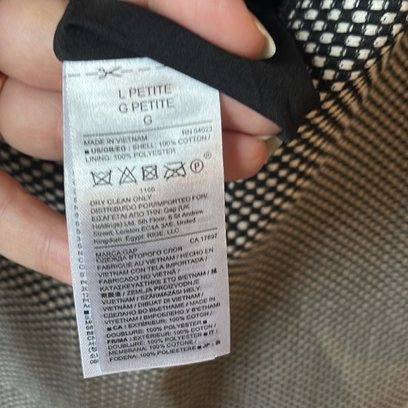 Gap black and white check mini dress - Picture 5 of 5